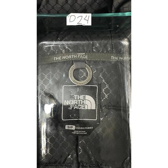 The North Face Belted Coat Goose Down Parka Jacket Women Sz S Black Hyvent - Picture 12 of 14